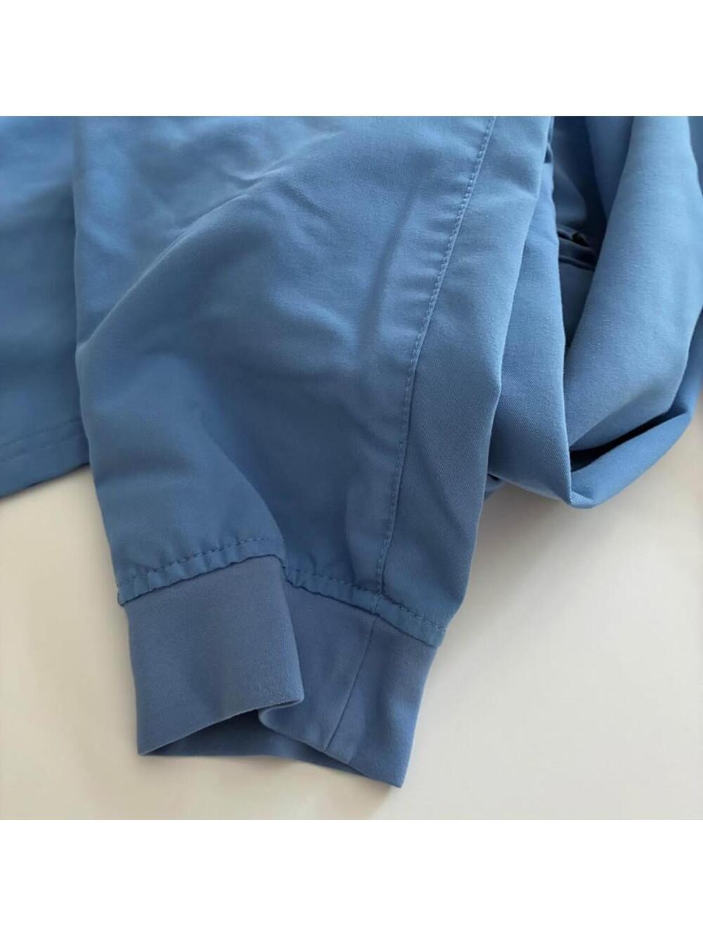 Jaanuu Scrub Set Medium Ceil Blue V Neck Top Jogger Pants Nursing Uniform - Picture 6 of 9